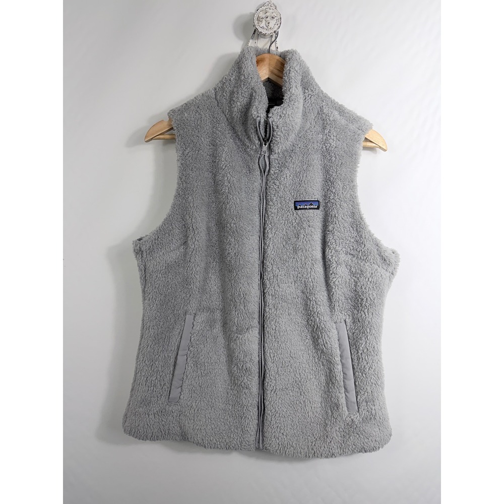 Patagonia Los Gatos Fleece Vest Gray Full Zip High Pile 25216 Womens Large